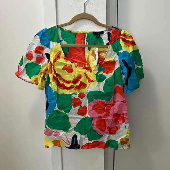 Jcrew flower print blouse - Picture 2 of 4